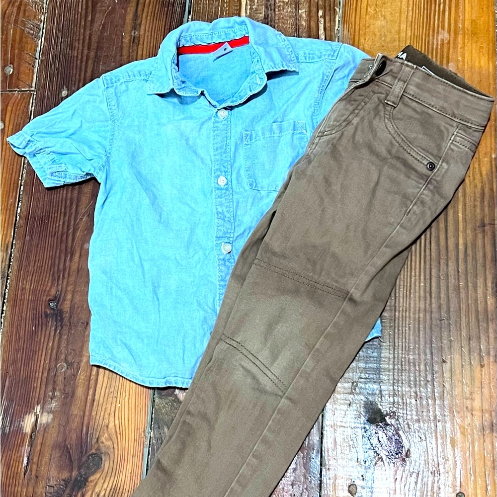 Button up shirt and pants